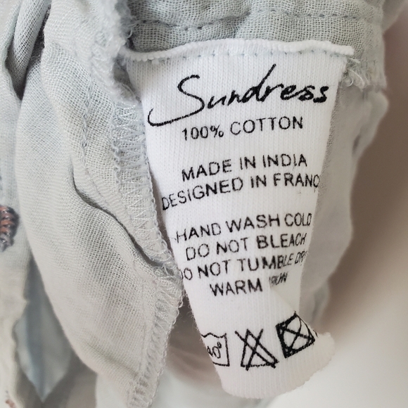 Anthropologie Sundress Sofia Pom Pom Dopamine Colorful Whimsical Sequin Romper - Picture 12 of 12